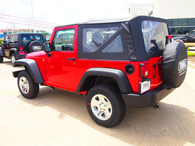 jeep wrangler 2013 red suv sport gasoline 6 cylinders 4 wheel drive manual 77375