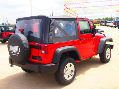 jeep wrangler 2013 red suv sport gasoline 6 cylinders 4 wheel drive manual 77375