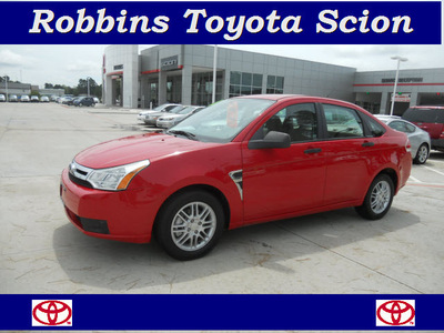 ford focus 2008 red sedan se gasoline 4 cylinders front wheel drive automatic 75503