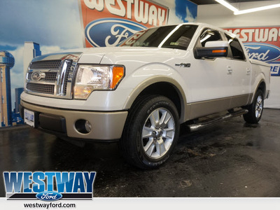 ford f 150 2010 white lariat flex fuel 8 cylinders 2 wheel drive automatic 75062