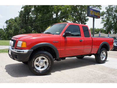 ford ranger 2005 red fx4 off road gasoline 6 cylinders 4 wheel drive automatic 77515