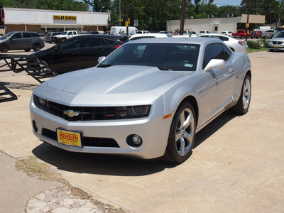 chevrolet camaro 2010 silver coupe lt gasoline 6 cylinders rear wheel drive automatic with overdrive 77864