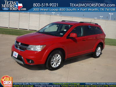 dodge journey 2013 red sxt flex fuel 6 cylinders front wheel drive automatic 76108