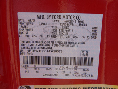 ford f 150 2010 vermillion red clea xlt gasoline 8 cylinders 2 wheel drive automatic 76108