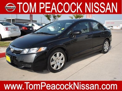 honda civic 2010 black sedan lx gasoline 4 cylinders front wheel drive automatic 77090