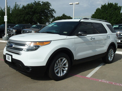 ford explorer 2014 white suv xlt flex fuel 6 cylinders 2 wheel drive automatic 76011