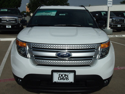 ford explorer 2014 white suv xlt flex fuel 6 cylinders 2 wheel drive automatic 76011