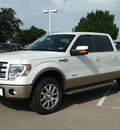 ford f 150 2013 white king ranch gasoline 6 cylinders 4 wheel drive automatic 76011