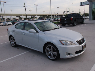 lexus is 250 2010 white sedan gasoline 6 cylinders rear wheel drive automatic 77074