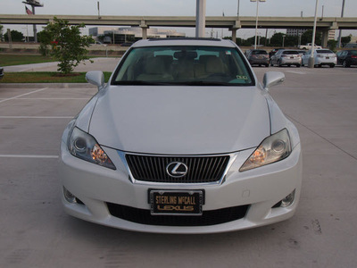 lexus is 250 2010 white sedan gasoline 6 cylinders rear wheel drive automatic 77074