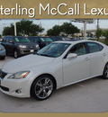 lexus is 250 2010 white sedan gasoline 6 cylinders rear wheel drive automatic 77074