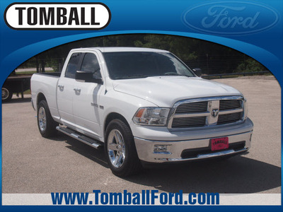 dodge ram 1500 2010 white pickup truck slt gasoline 8 cylinders 2 wheel drive automatic 77375