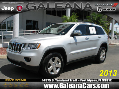 jeep grand cherokee 2013 silver suv limited gasoline 6 cylinders 2 wheel drive automatic 33912