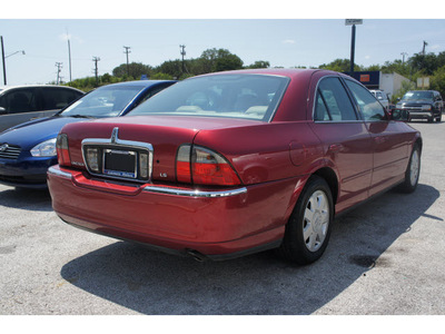 lincoln ls 2005 red sedan luxury gasoline 6 cylinders rear wheel drive automatic 78217
