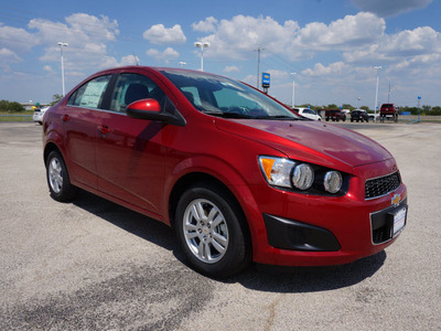 chevrolet sonic 2013 red sedan lt auto gasoline 4 cylinders front wheel drive automatic 76266