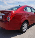 chevrolet sonic 2013 red sedan lt auto gasoline 4 cylinders front wheel drive automatic 76266