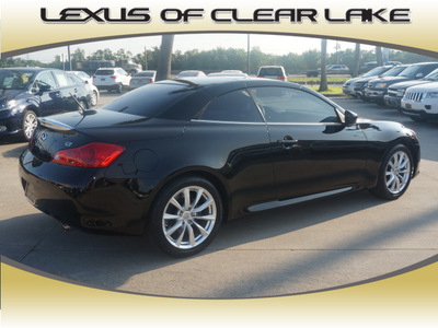 infiniti g37 convertible 2011 black obsidian gasoline 6 cylinders rear wheel drive shiftable automatic 77546