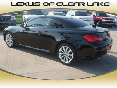 infiniti g37 convertible 2011 black obsidian gasoline 6 cylinders rear wheel drive shiftable automatic 77546