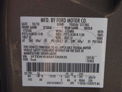 ford f 150 2010 gray xlt gasoline 8 cylinders 4 wheel drive automatic 76108