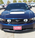 ford mustang 2012 dk  blue coupe gt gasoline 8 cylinders rear wheel drive automatic 77450