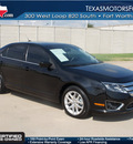 ford fusion 2012 black sedan sel gasoline 4 cylinders front wheel drive automatic 76108