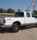 ford f 250 super duty 2010 white king ranch diesel 8 cylinders 4 wheel drive automatic 76108