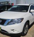 nissan pathfinder 2013 white suv platinum gasoline 6 cylinders front wheel drive automatic 77301