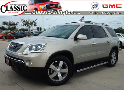 gmc acadia 2011 gold suv slt 2 gasoline 6 cylinders front wheel drive automatic 76018
