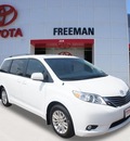 toyota sienna 2013 white van 6 cylinders 6 speed automatic 76053