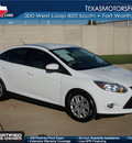 ford focus 2012 white sedan se flex fuel 4 cylinders front wheel drive automatic 76108