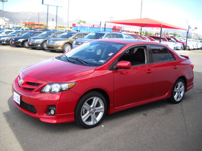 toyota corolla 2013 red sedan gasoline 4 cylinders front wheel drive automatic 79925