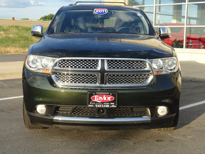 dodge durango 2011 green suv citadel gasoline 8 cylinders all whee drive shiftable automatic 60915