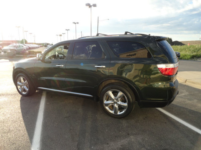 dodge durango 2011 green suv citadel gasoline 8 cylinders all whee drive shiftable automatic 60915