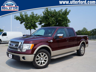 ford f 150 2009 dk  red king ranch flex fuel 8 cylinders 2 wheel drive automatic 76205