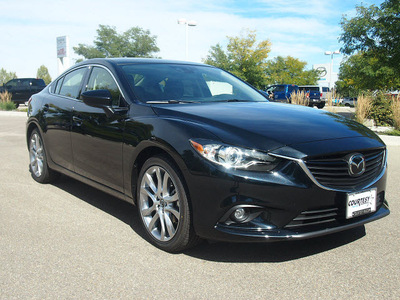 mazda mazda6 2014 black sedan i grand touring gasoline 4 cylinders front wheel drive shiftable automatic 80504