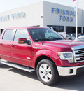 ford f 150 2013 red lariat gasoline 6 cylinders 2 wheel drive automatic 77532