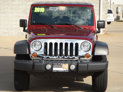 jeep wrangler unlimited 2010 red suv sport gasoline 6 cylinders 4 wheel drive automatic 62034