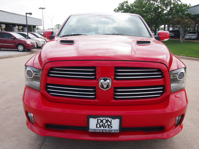 ram 1500 2013 red sport gasoline 8 cylinders 2 wheel drive automatic 76011