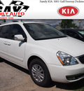 kia sedona 2014 clear white van lx gasoline 6 cylinders front wheel drive 6 speed automatic 77539