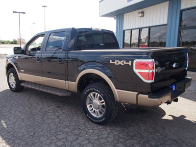 ford f 150 2013 black king ranch gasoline 6 cylinders 4 wheel drive automatic 78861