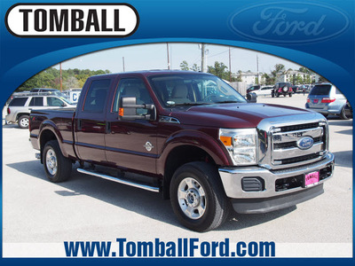 ford f 250 super duty 2011 dk  red xlt biodiesel 8 cylinders 4 wheel drive automatic 77375
