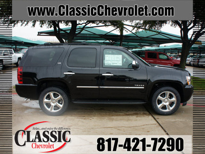 chevrolet tahoe 2014 black suv ltz flex fuel 8 cylinders 2 wheel drive automatic 76051