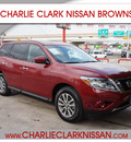 nissan pathfinder 2013 red suv gasoline 6 cylinders front wheel drive automatic 78520