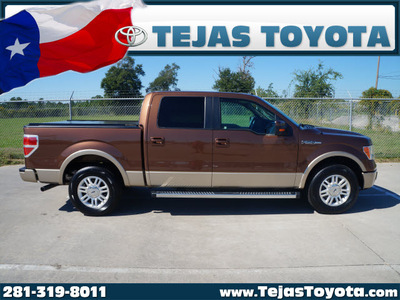 ford f 150 2012 brown lariat flex fuel 8 cylinders 2 wheel drive automatic 77587