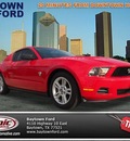 ford mustang 2010 red coupe gasoline 6 cylinders rear wheel drive automatic 77521