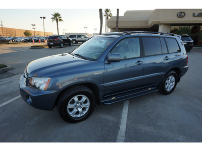 toyota highlander 2002 dk  blue suv limited gasoline 6 cylinders front wheel drive automatic 77546