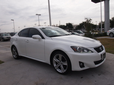 lexus is 250 2012 white sedan gasoline 6 cylinders rear wheel drive automatic 77074