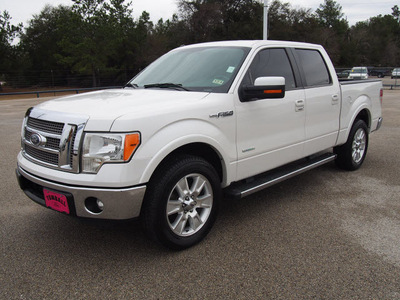 ford f 150 2011 white lariat gasoline 6 cylinders 2 wheel drive 6 speed automatic 77375