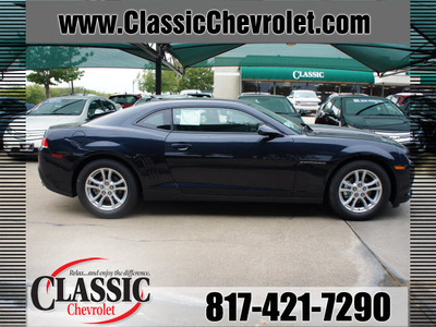 chevrolet camaro 2014 dk  blue coupe ls gasoline 6 cylinders rear wheel drive automatic 76051