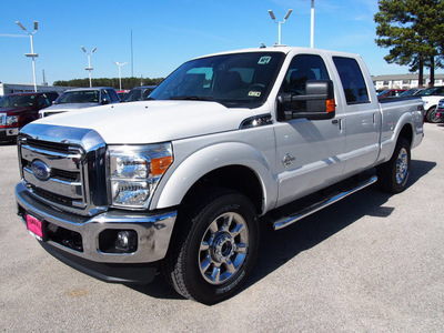 ford f 250 super duty 2014 off white lariat biodiesel 8 cylinders 4 wheel drive automatic 77375